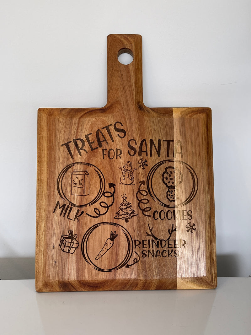 Santa Treat Trays - Laser Engraved