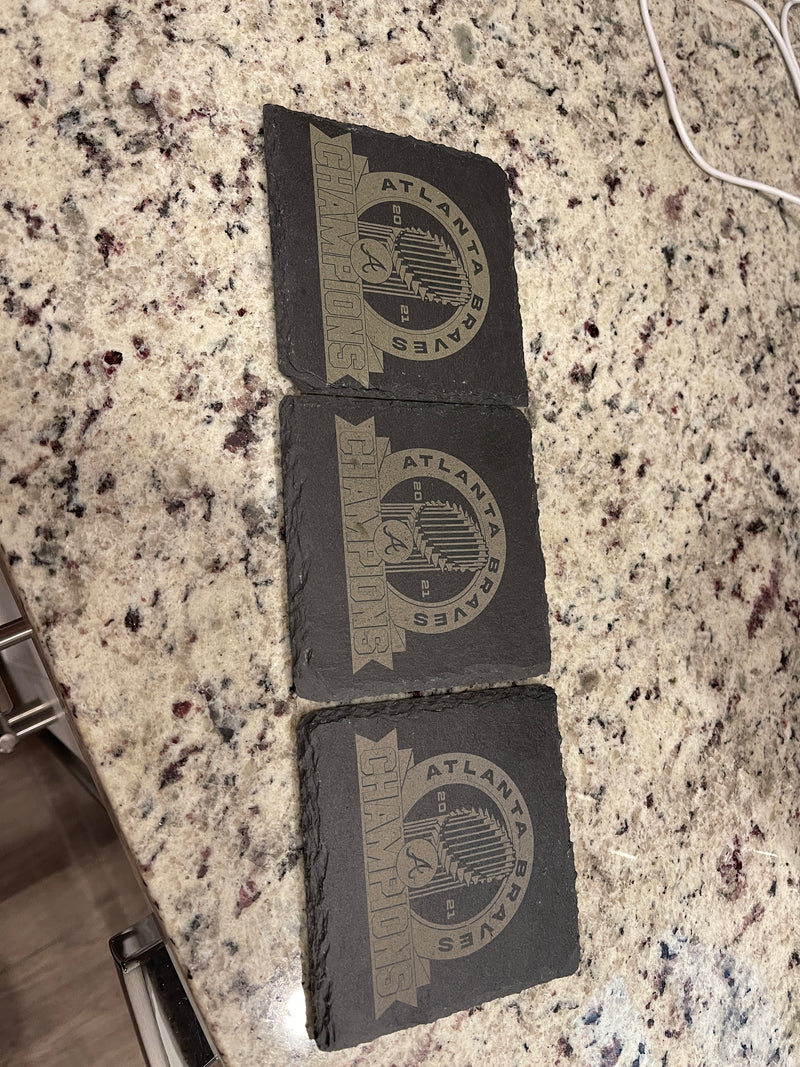 Laser Engraved Slate Coasters