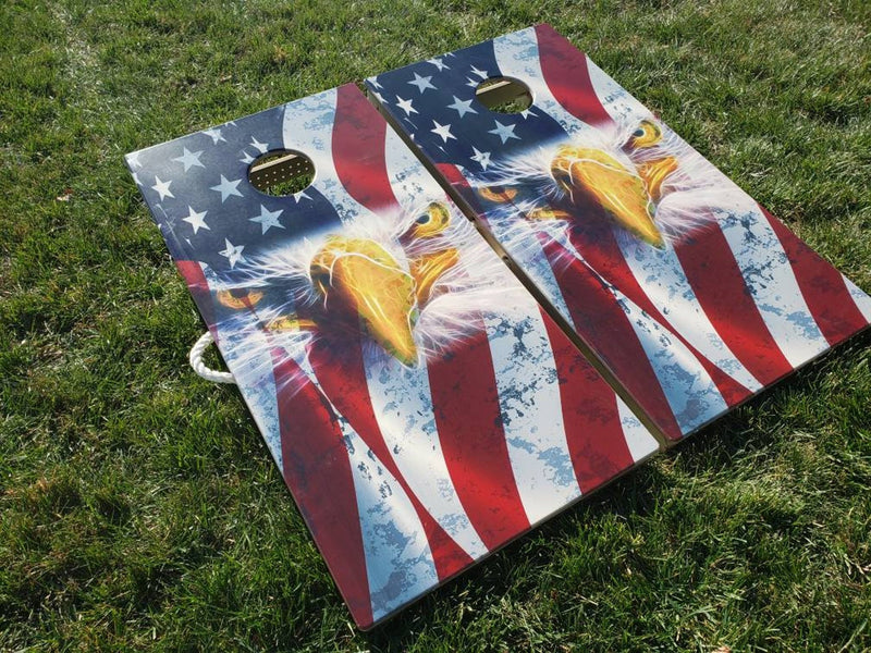 Electric Eagle Design - Direct Printed Cornhole Set