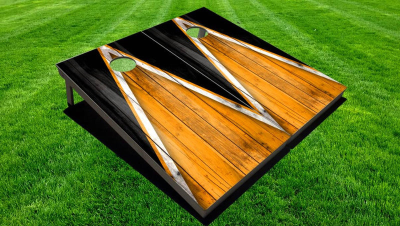 Black & Gold - Direct Printed Cornhole Set