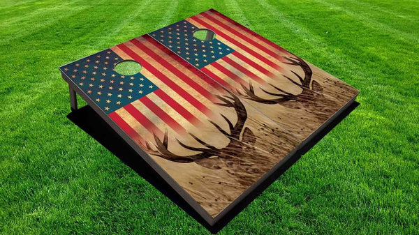 Deer Flag - Direct Printed Cornhole Set