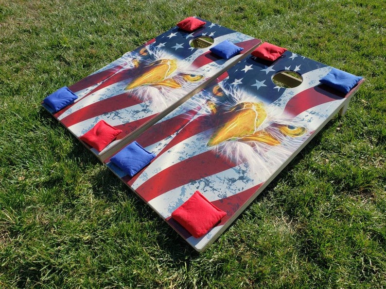Electric Eagle Design - Direct Printed Cornhole Set