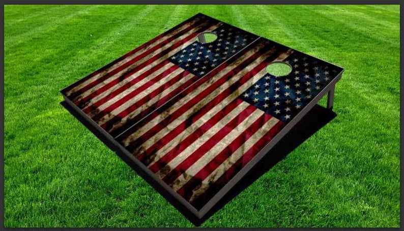 Distressed Flag - Direct Printed Cornhole Set