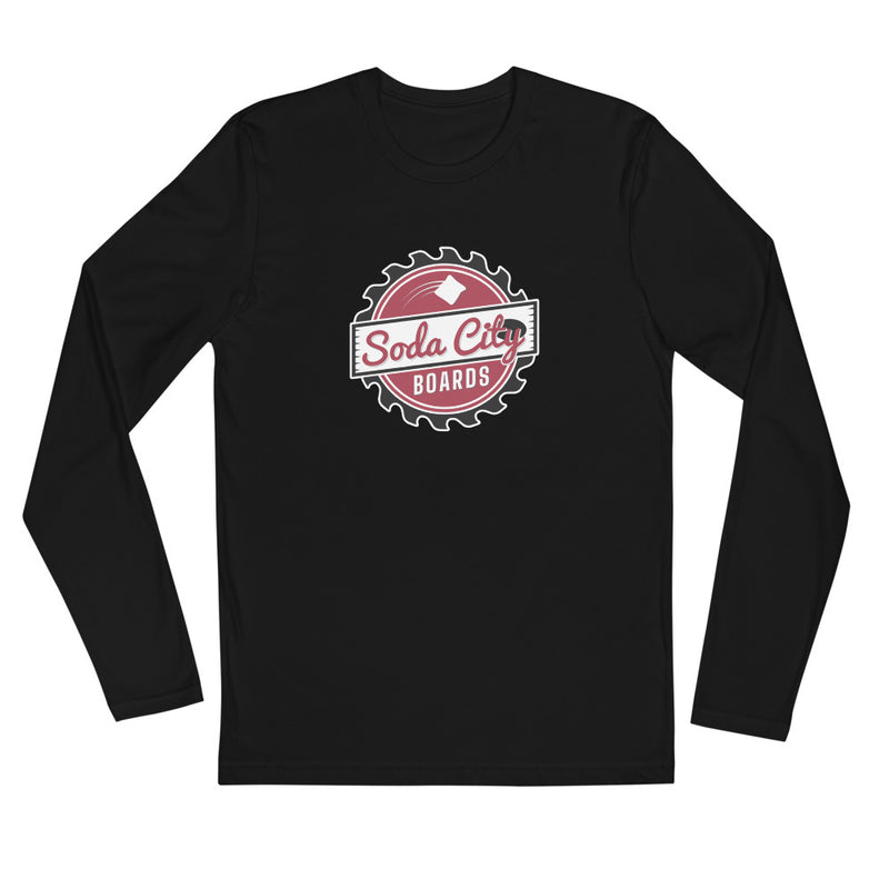 Soda City Boards - Front Logo - Long Sleeve Fitted Crew
