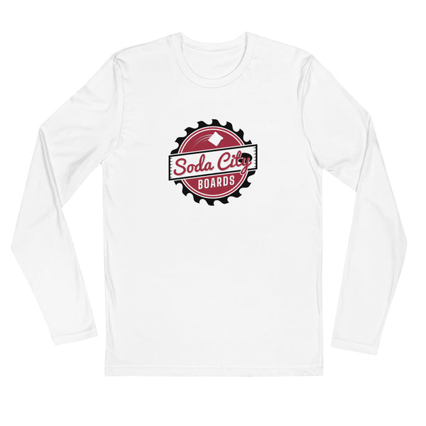 Soda City Boards - Front Logo - Long Sleeve Fitted Crew