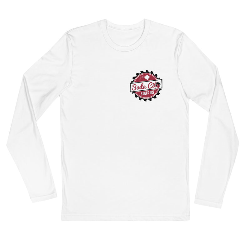 Soda City Boards - Front Chest Logo & Printed Back - Long Sleeve Fitted Crew
