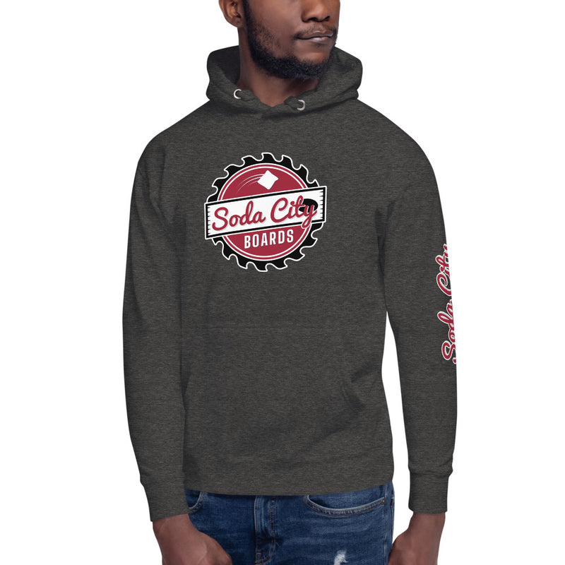 Soda City Boards - Front Logo & Printed Sleeve - Unisex Hoodie